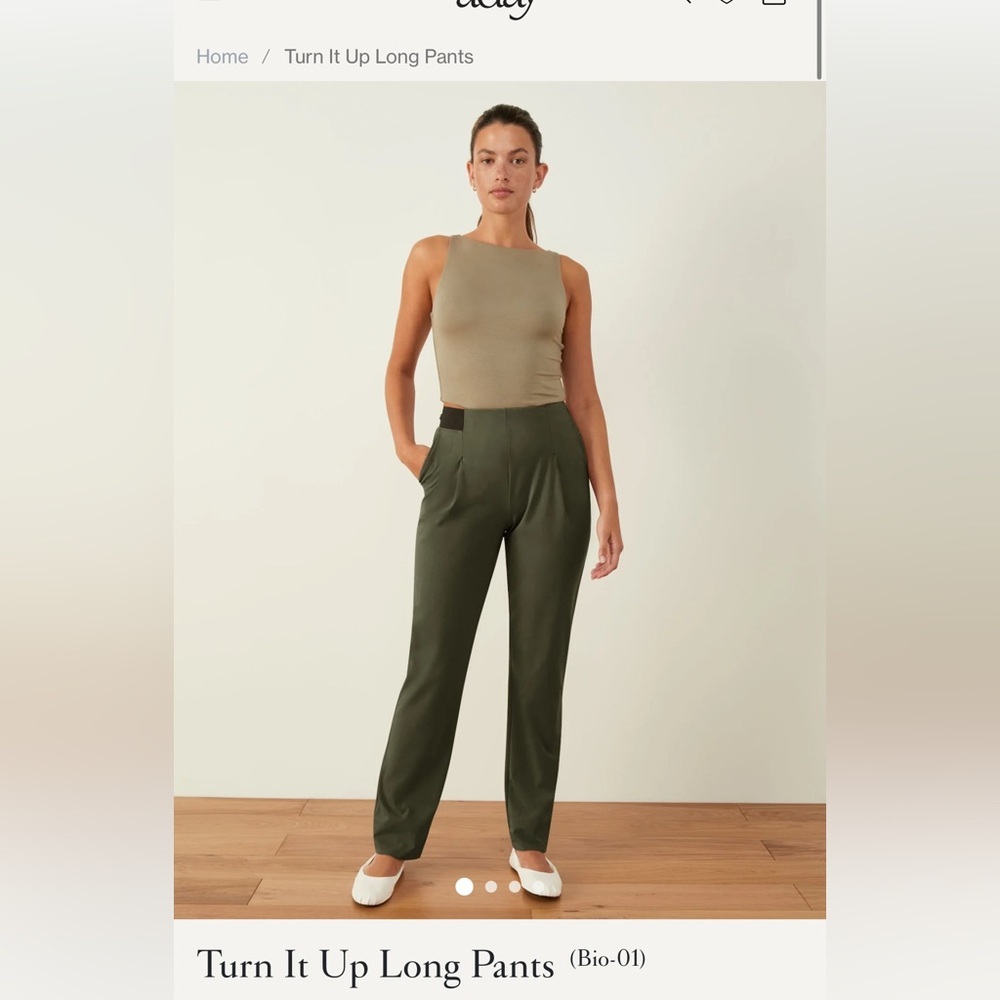 ADAY • Turn it up long pants - moss green - Large